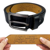 Custom Engraved Leather Belt - Personalized Anniversary Wedding Gifts For Husband And Wife, Him And Her - Our Hearts Stay Close