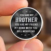 Personalised Pocket Hug Token - Custom Birthday Gifts For Brother - Brotherhood Stronger Than Time