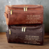 Personalised Leather Toiletry Bag – Birthday Gift for Husband – With You, Life Feels Right