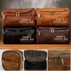 Personalised Leather Toiletry Bag – Birthday Gift for Dad or Grandpa – Generations Bound by Care