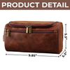 Personalised Leather Toiletry Bag – Birthday Gift for Dad, Brother, Grandpa or Husband – For the Man Who’s Always on the Move