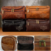 Personalised Leather Toiletry Bag – Birthday Gift for Dad, Brother, Grandpa or Husband – Crafted for a Good Man