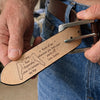 Personalised Engraved Leather Belt – Anniversary Gift for Husband or Partner – Our Hearts Stay Close