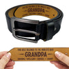 Personalised Engraved Leather Belt – Father’s Day Gift for Dad or Grandpa – Strong Roots, Strong Dad, Strong Love