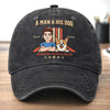 Personalised Vintage Washed Denim Cap – Birthday Gift for Dog Lovers or Dog Mum and Dad – Easily Distracted by Dogs