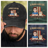 Personalised Vintage Washed Denim Cap – Birthday Gift for Cat Lovers or Cat Mum and Dad – My Cat Is My Boss