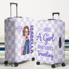 Personalised Luggage Cover – Summer Holiday Gift for Travel Lovers – Just A Girl Who Loves Traveling