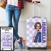 Personalised Luggage Cover – Summer Holiday Gift for Travel Lovers – Just A Girl Who Loves Traveling