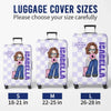 Personalised Luggage Cover – Summer Holiday Gift for Travel Lovers – Just A Girl Who Loves Traveling