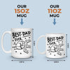 Personalised 3D Inflated Effect Printed Mug – Gift for Dad or Grandpa – My Team, My Pride, My Kids