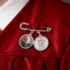 Personalised Lapel Pin with Photo Charm – Graduation Gift for Him or Her – Dreams Achieved, Goals Ahead