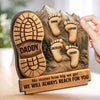 Personalised 2-Layer Wooden Plaque – Gift for Dad or Grandad – Father’s Day or Birthday – Forever Grateful For You