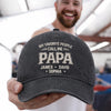 Personalised Washed Denim Cap – Gift for Dad or Grandad – Father’s Day or Birthday – With Love