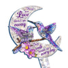Personalised Stained Glass Style Acrylic Garden Stake – Memorial for Mum or Dad – Loved and Missed Always