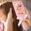 Personalised Birth Flower Paddle Hair Brush – Gift for Her – Bloom with a Little Sparkle