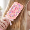 Personalised Birth Flower Paddle Hair Brush – Gift for Her – Feminine Charm in Full Bloom