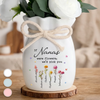 Personalised Ribbon Flower Vase – Gift for Mum or Grandma, Mother’s Day or Birthday – You Make Life Beautiful