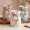 Personalised Ribbon Flower Vase – Gift for Mum or Grandma, Mother’s Day or Birthday – A Garden Made Of Love
