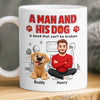 Personalised 3D Inflated Effect Mug – Father’s Day & Birthday Gift for Dog Lovers, Dog Dad – Happiness Starts With Pets