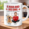 Personalised 3D Inflated Effect Mug – Father’s Day & Birthday Gift for Dog Lovers, Dog Dad – Happiness Starts With Pets