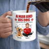 Personalised 3D Inflated Effect Mug – Father’s Day & Birthday Gift for Dog Lovers, Dog Dad – Happiness Starts With Pets