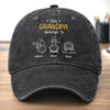 Personalised Vintage Washed Denim Cap – Gift for Dad, Grandpa – Our Grandpa, No Sharing