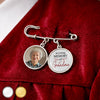 Personalised Photo Charm Lapel Pin - Meaningful Memorial or Graduation Gift - We're Always With You