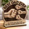 Personalised 2-Layer Wooden Plaque – Father’s Day & Birthday Gift for Dad, Grandpa – Greatest Dad Ever