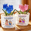 Personalised Glass Everlasting Tulips – Mother’s Day or Birthday Gift for Mum, Daughter – Like Mother, Like Daughter