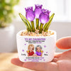 Personalised Glass Everlasting Tulips – Mother’s Day or Birthday Gift for Mum, Daughter – Like Mother, Like Daughter