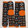 Personalised Crew Socks – Gift for Cyclists, Riders, Biking Lovers – Happiness Is A Bike Ride