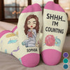 Personalised Crew Socks – Birthday Gift for Crochet Knitting Lovers, Crocheters, Knitters – Hooked On Crochet