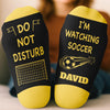 Personalised Crew Socks – Birthday Gift for Soccer Lovers, Sports Fans, Sports Lovers – Chasing Goals Every Day