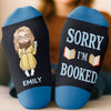 Personalised Crew Socks – Gift for Book Lovers, Bookworms, Readers – Bookworm At Rest