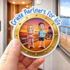 Custom Cruise Ship Door Magnet - Personalised Summer Holiday And Travel Gifts For Husband And Wife, Him And Her - Together Is My Favourite Place