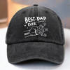 Personalised Vintage Washed Denim Cap – Father's Day Gifts for Dad, Grandpa – Best Dad Ever Always