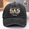 Personalised Photo Vintage Washed Denim Cap – Father's Day Gift For Pet Owners, Pet Lovers, Dod Dad – Thanks For My Mess