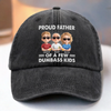 Personalised Vintage Washed Denim Cap – Father's Day Gifts for Dad, Grandpa – The Best Dad Ever Is Mine