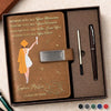 Personalized PU Leather Notebook - Meaningful Memorial or Graduation Gift - Make Every Page Count