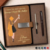 Personalized PU Leather Notebook - Meaningful Memorial or Graduation Gift - Write Your Own Story