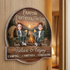 Personalised Door Magnet - Summer Holiday & Travel Gift for Couples - Love Is Our Greatest Adventure