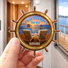 Personalised Cruise Ship Door Magnet - Summer Holiday & Travel Gift for Couples - Anchored In Love