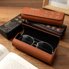 Personalized PU Leather Eyeglass Case - Father's Day Birthday Gifts For Dad, Grandpa - You Are the World