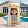 Personalised Beach Towel - Summer Vacation And Travel Gifts For Family, Kids - Too Much Poolside Cuteness