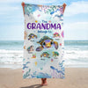 Personalised Beach Towel - Summer Vacation And Travel Gifts For Mum, Grandma - This Grandma Belongs To Us
