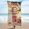 Personalised Beach Towel - Summer Vacation And Travel Gifts For Best Friends, Sisters - All About Good Vibes