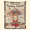 Personalised Blanket - Book Lover Gifts For Readers, Bookworms - This Is My Reading Blanket