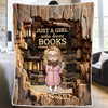 Personalised Blanket - Book Lover Gifts For Readers, Bookworms - Just A Girl Who Loves Books