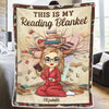 Personalised Blanket - Book Lover Gifts For Readers, Bookworms - Books, Blankets, and Me