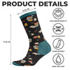 Personalised Crew Socks - Bookish Gifts For Book Lovers, Bookworms, Readers - Tea, Books, Repeat